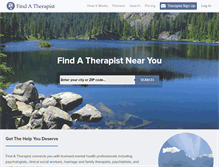 Tablet Screenshot of findatherapist.com